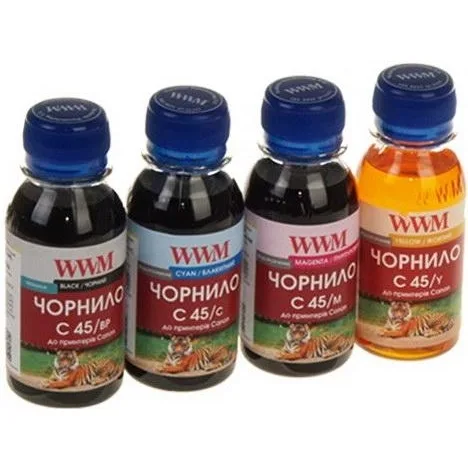 Комплект чернил WWM для Canon PG-440/CL-441 Пигментные/Водорастворимые 4х100г BP/C/M/Y (C45SET-4)