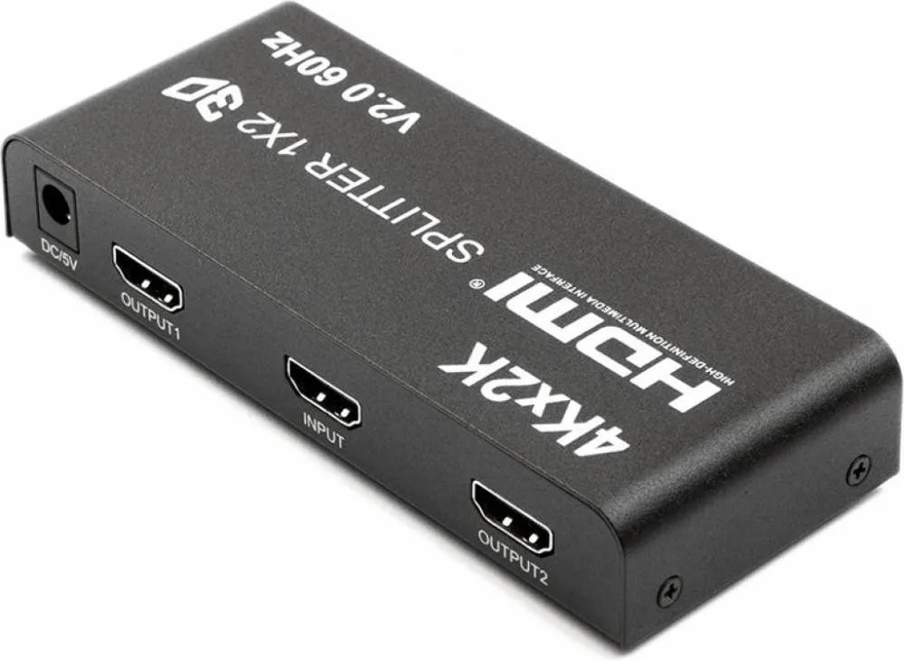 Сплітер PowerPlant HDMI 1x2 V2.0, 3D, 4K / 60hz (HDSP2-V2.0) (CA912476)