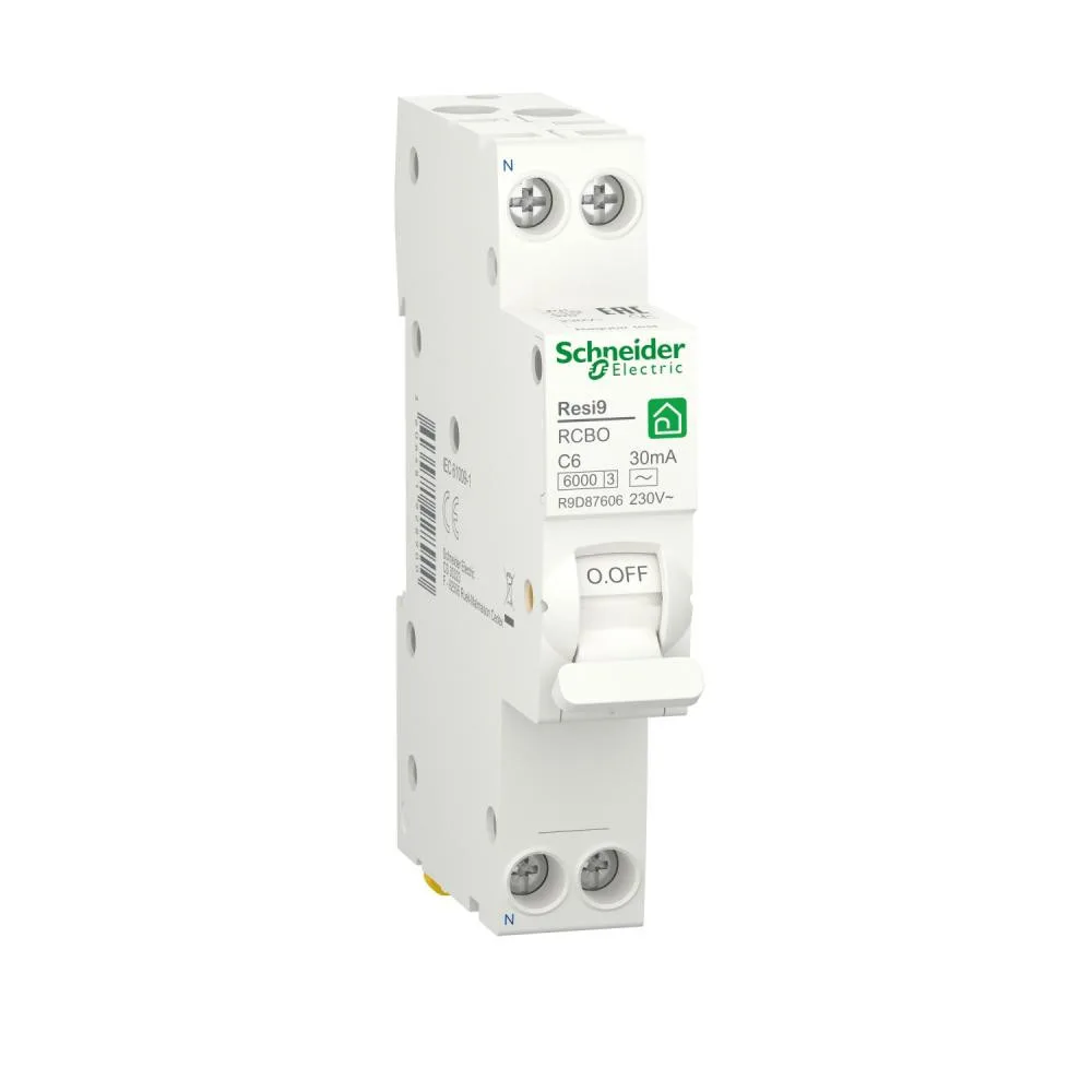 Schneider Electric RESI9 6kA 1M 1P+N 6A C 30mA AC (R9D87606)