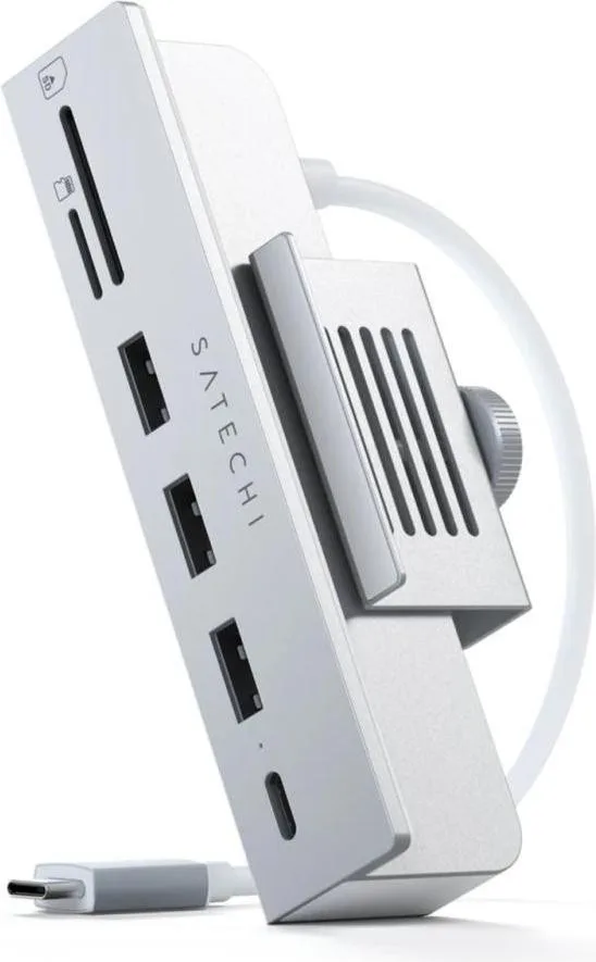 Satechi Aluminum Type-C Clamp Hub Silver for iMac 24" (ST-UCICHS)