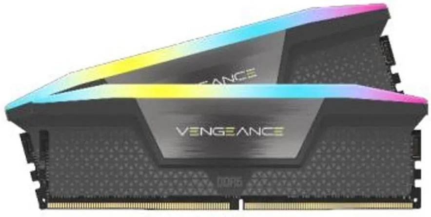 Модуль пам’яті Corsair Vengeance RGB Black 32GB (2x16) DDR5 5600 MHz AMD EXPO (CMH32GX5M2B5600Z40)