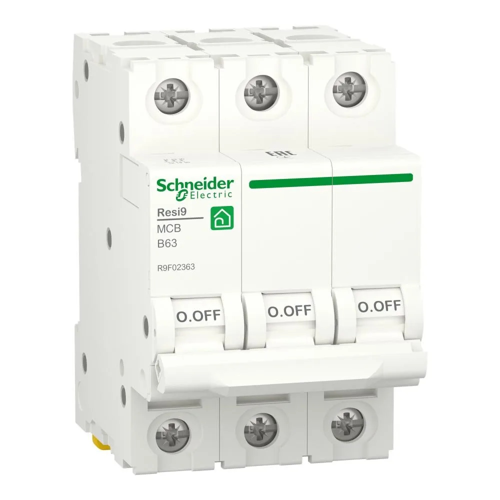 Schneider Electric RESI9 63A, 3P, B, 6kA (R9F02363)