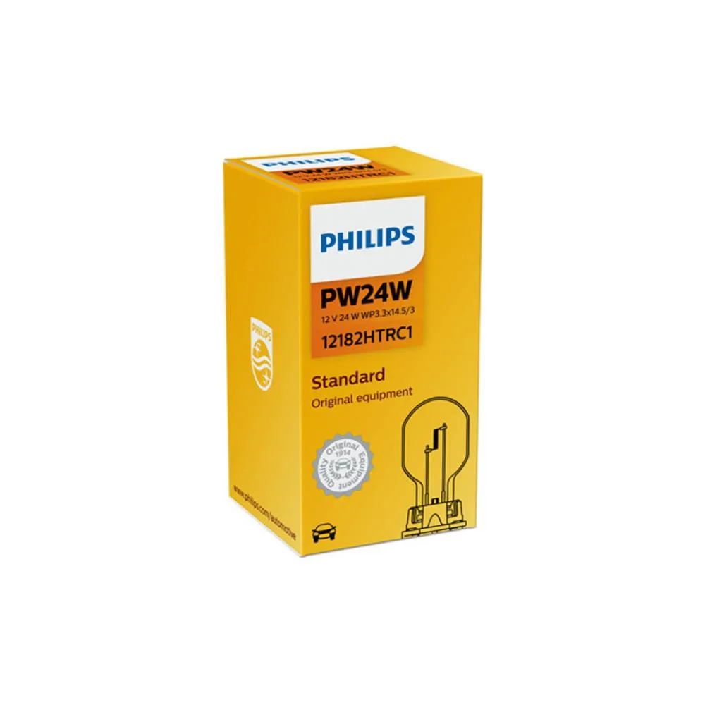 Галогенова лампа PHILIPS 12182HTRC1 HiPerVision PW24W 12V 24W WP3.3x14.5/4