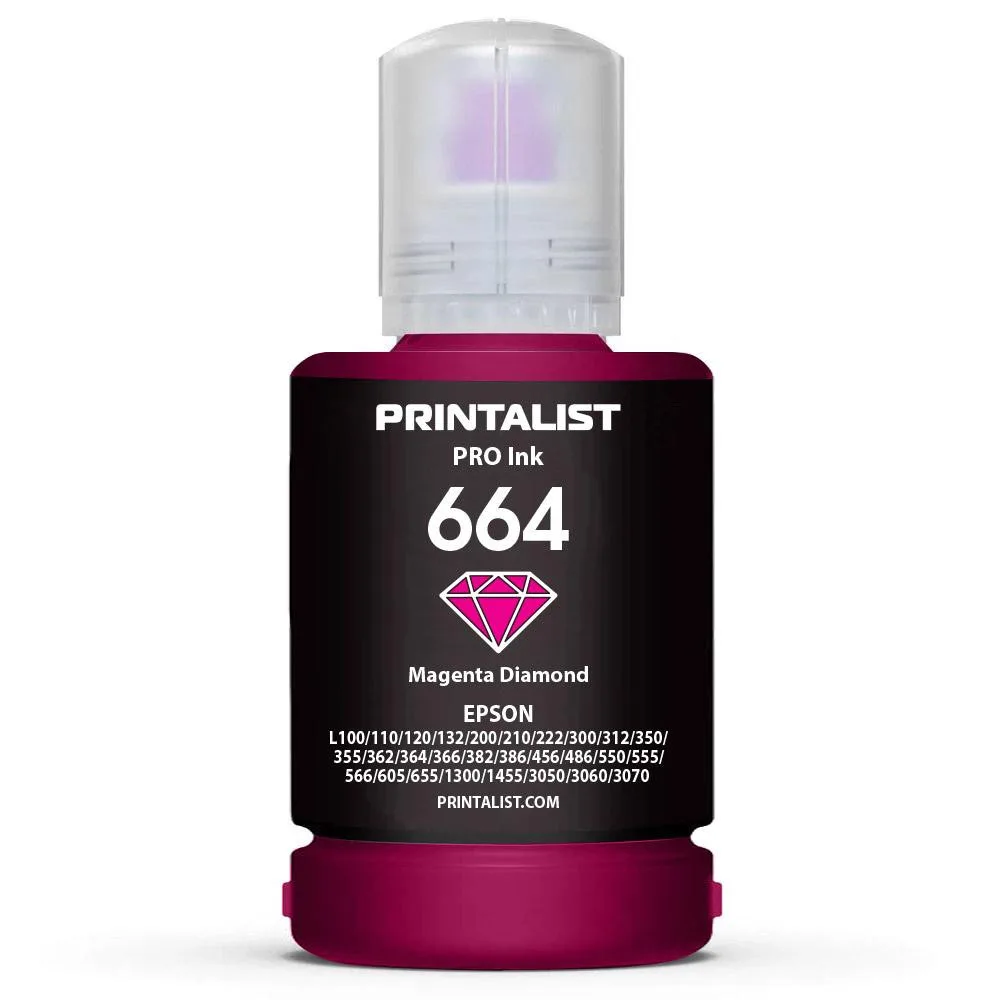 Чернила PRINTALIST 664 для Epson L110/L210/L300 140г Magenta водорастворимая (PL664M)