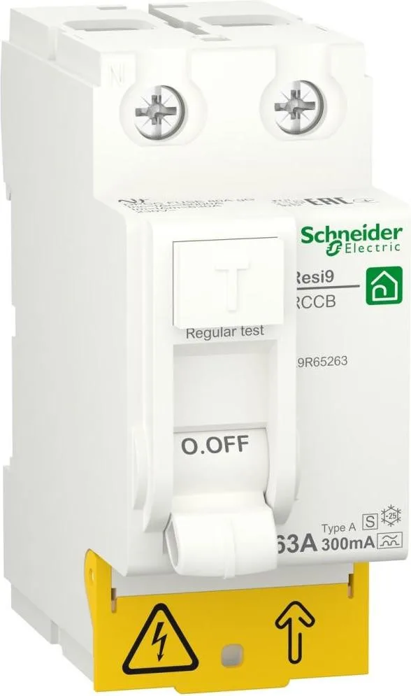 Schneider Electric RESI9 2P 63A 300mA А-S (R9R65263)