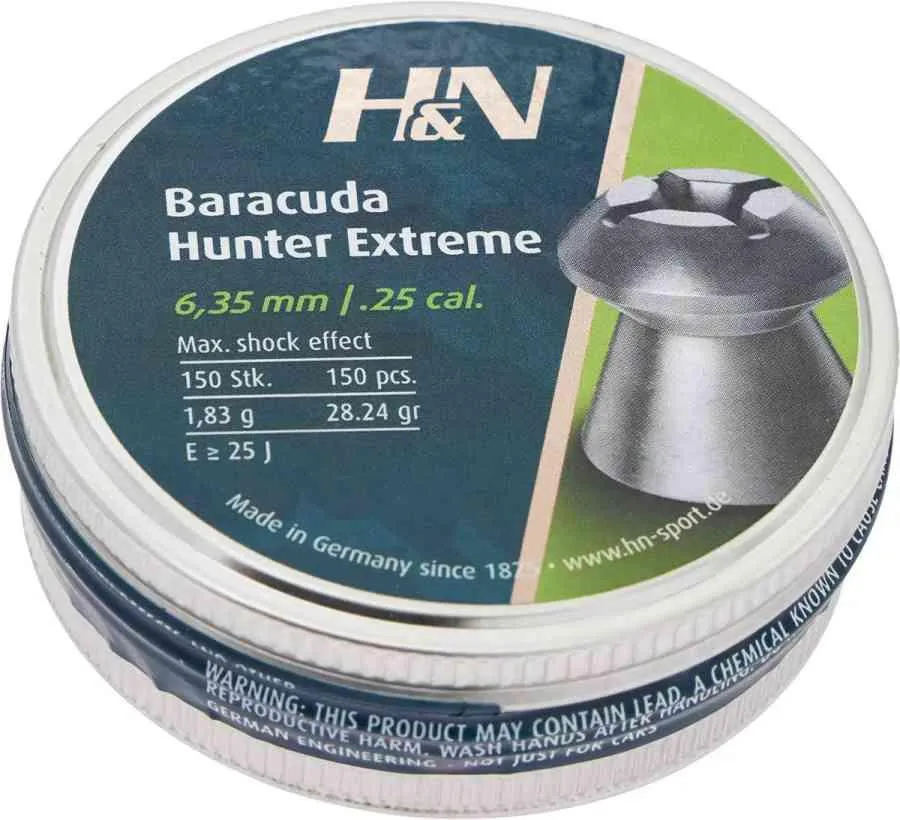 Пули пневматические H&N Baracuda Hunter Extreme 6,35 mm 1,84г 150 шт/уп (92166350001)