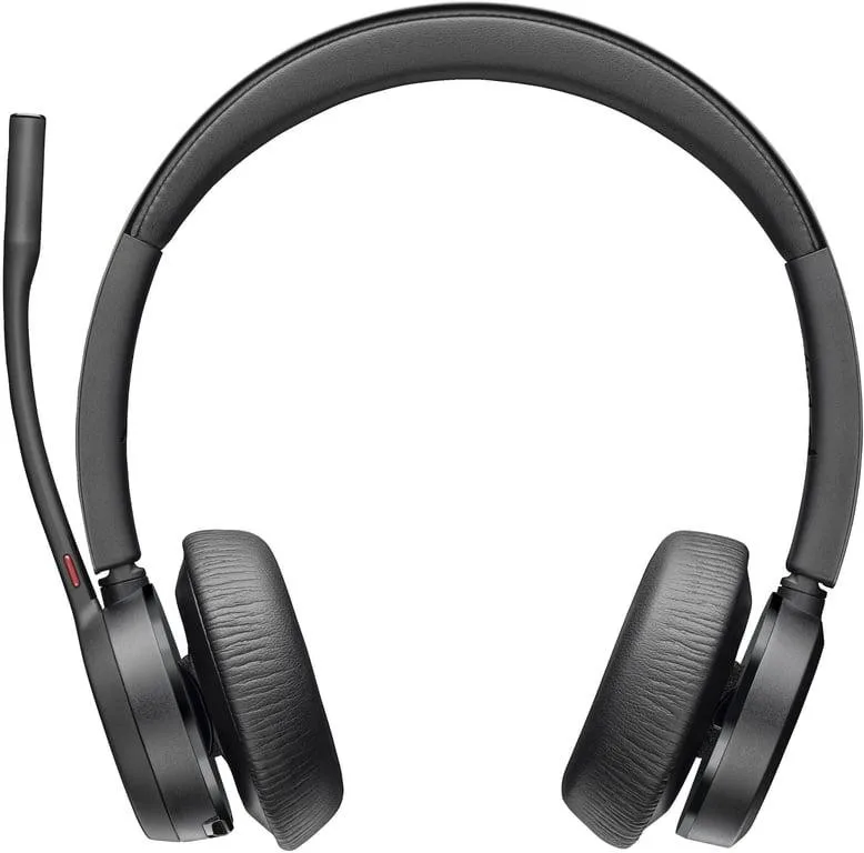 Гарнітура комп'ютерна стерео On-ear Poly Voyager 4320-M з адаптером BT700 та підставкою для заряджання, USB-A, Bluetooth, всеспрямований, Acoustic fence, сертиф (77Z32AA)