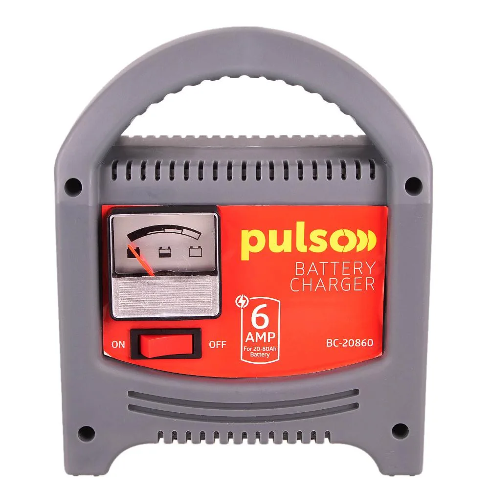 Зарядний пристрій PULSO BC-20860 12V/6A/20-80AHR/стрілковий індикатор