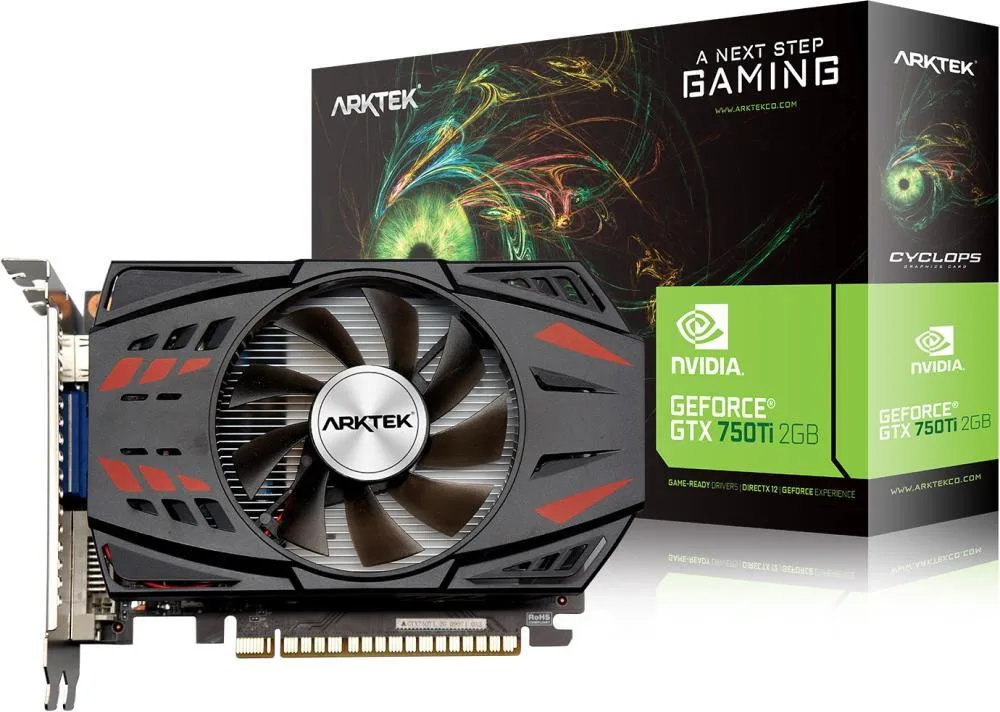 Видеокарта ARKTEK NVIDIA GTX750 Ti 2GB DDR5 128Bit HDMI/DVI/VGA (AKN750TiD5S2GH1-D)