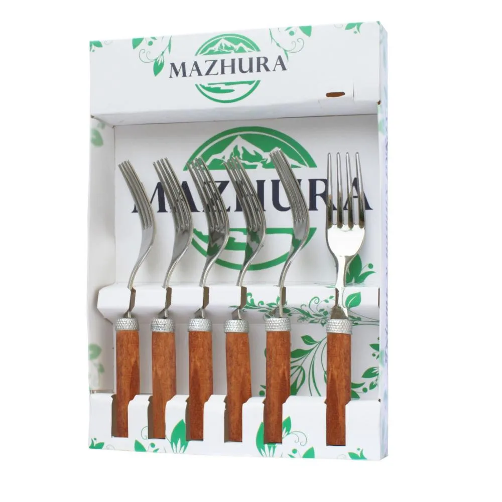 Набір вилок закусочних 6 приладів Wood walnut mz506096 MAZHURA