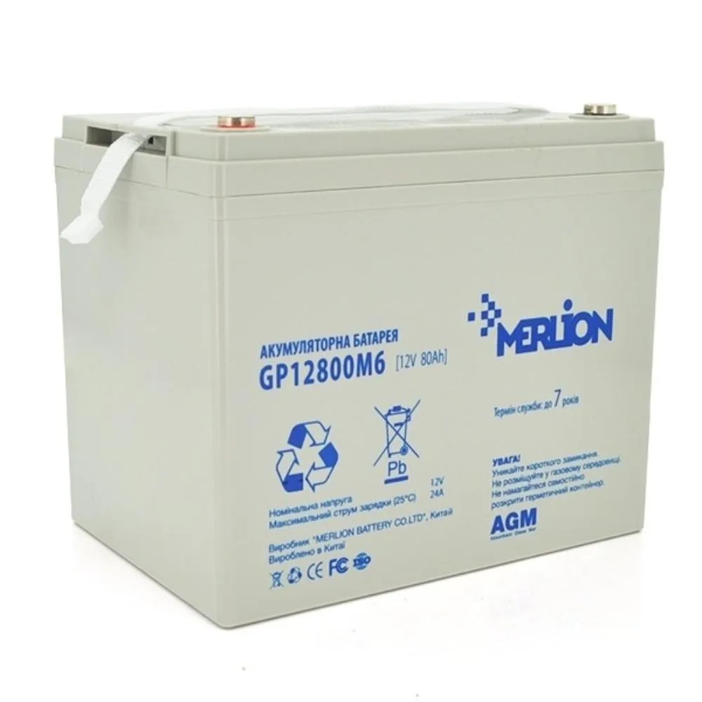 MERLION AGM GP12800M6 12 V 80 Ah