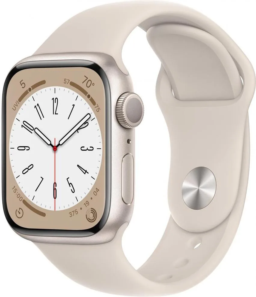 Смарт-годинник Apple Watch Series 8 GPS 41mm Starlight Aluminum Case with Starlight Sport Band (MNP63)