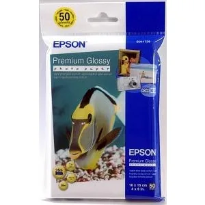Папір Epson 100mmx150mm Premium Glossy Photo Paper, 50арк. (C13S041729)