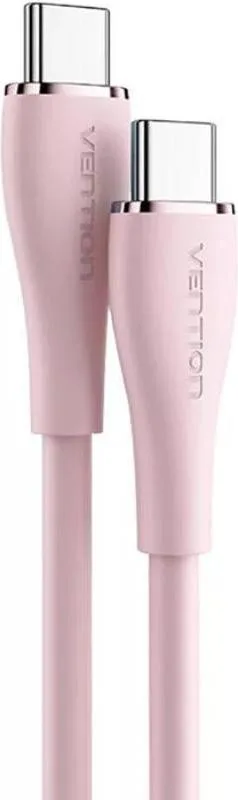 Кабель Vention USB 2.0 C Male to C Male 5A Cable 1.5M Pink Silicone Type (TAWPG) (TAWPG)
