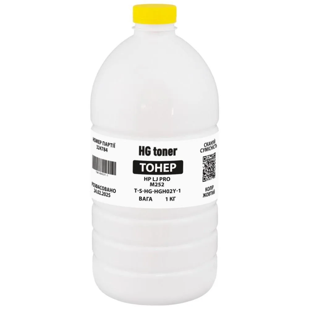 Тонер HP CLJ Pro M252 100г, yellow HG (TSM-HGH02Y-100)