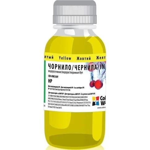 Чорнило ColorWay HP №134/135 100ml Yellow (CW-HW350Y01)