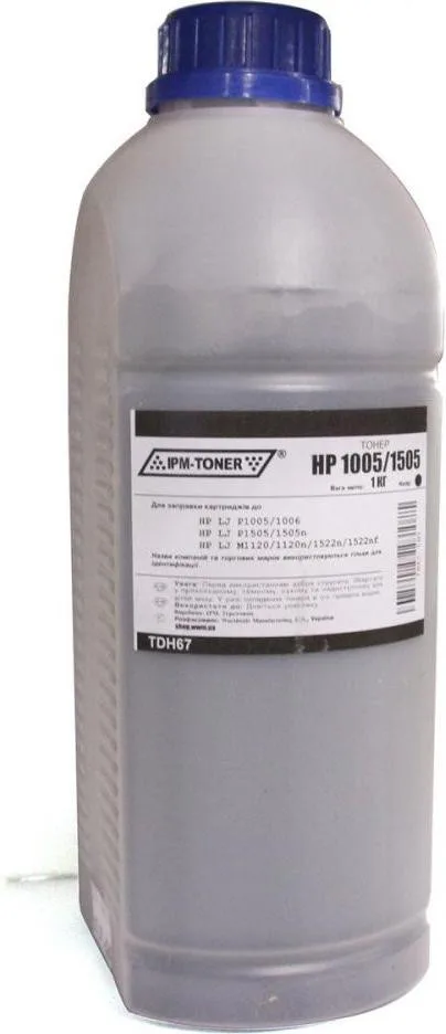 Тонер IPM для HP LJ P1005/1006/1505 бутыль 1000г Black (TB85-5BT) original bottle TSH87B