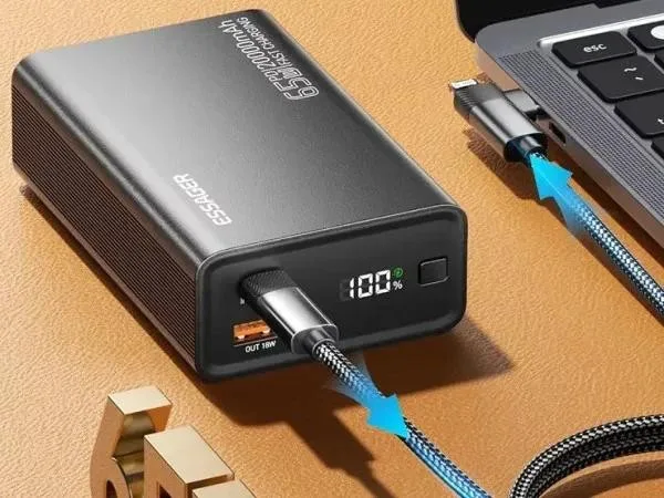 Зовнішній акумулятор ESSAGER EDY65-LD01-Z 20000 mAh 65W black (EDY65-LD01-Z)