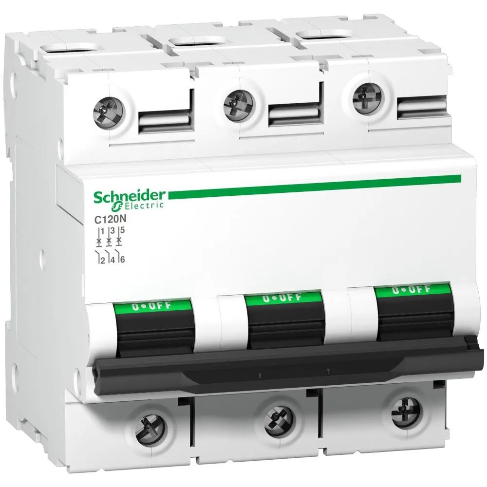 Schneider Electric Acti9 C120N, 3P, 125A, C, 10kA (A9N18369)