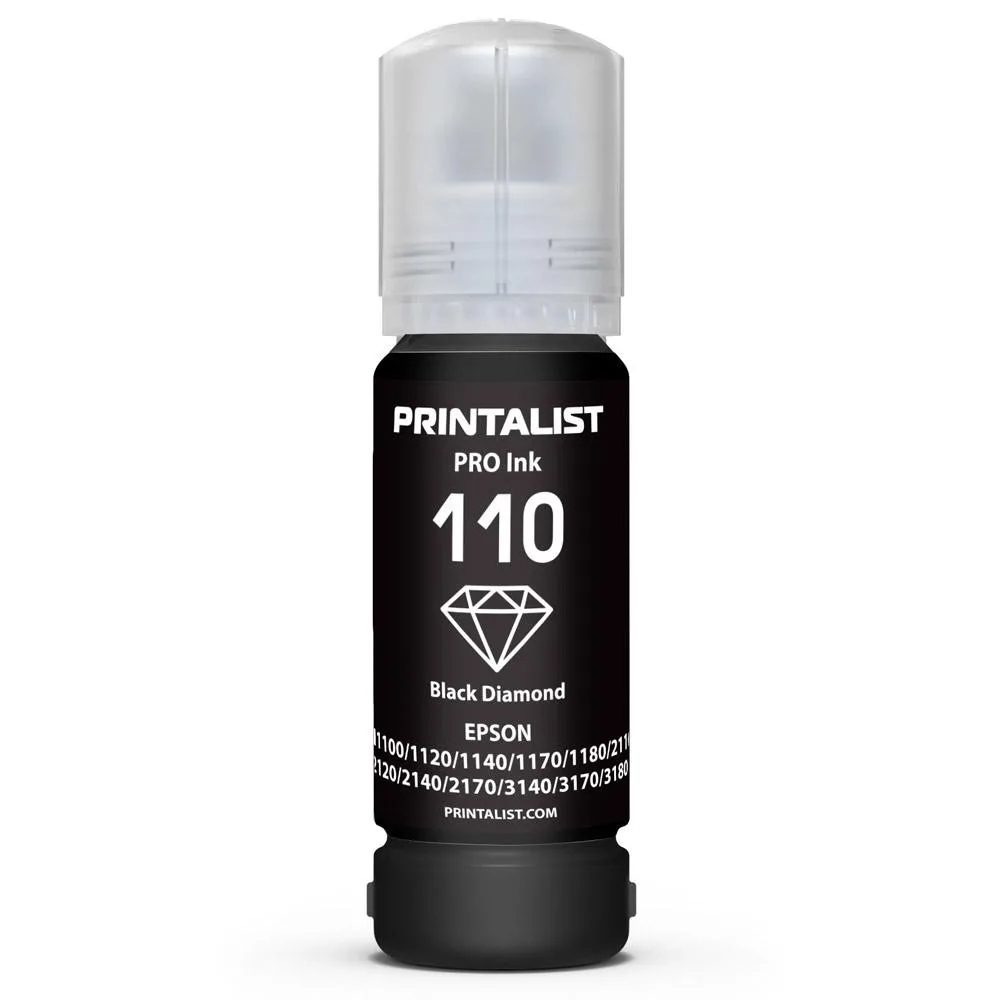 Чернило PRINTALIST E110 для Epson M1100/M1120 70г Black Pigment пигментное (PL110BP)