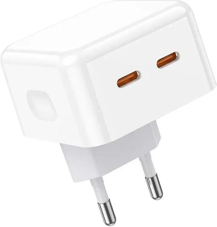 Мережевий зарядний пристрій BOROFONE BA76A Source dual port PD35W(2C) charger White (BA76AW)