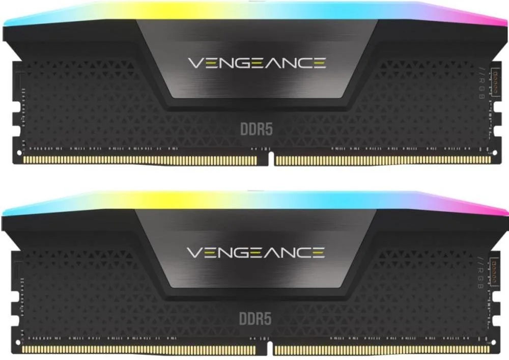 Модуль пам’яті Corsair Vengeance RGB Black 96GB (2x48) DDR5 6400 MHz (CMH96GX5M2B6400C32)