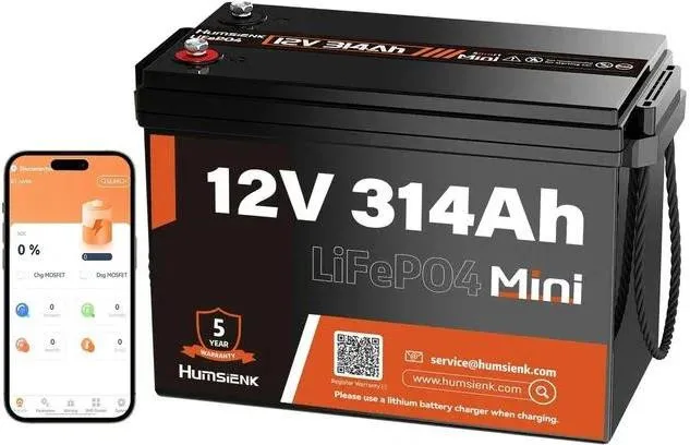 Акумулятор Humsienk mini LiFePO4 12V 314Ah 4019WH Bluetooth (HS12V314AH200MINIBT)