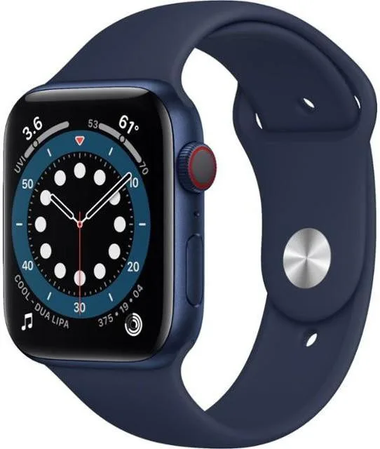 Смарт-годинник Apple Watch Series 6 GPS + Cellular 44 мм синій алюмінієвий корпус з. Deep Navy Sport B. (M07J3)