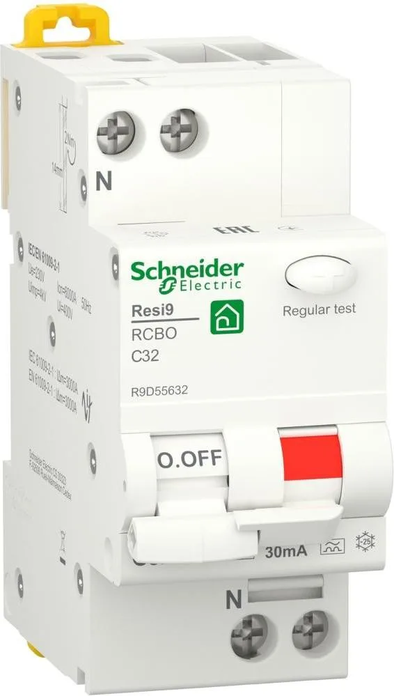 Schneider Electric RESI9 6kA 1P+N 32A C 30mA А (R9D55632)