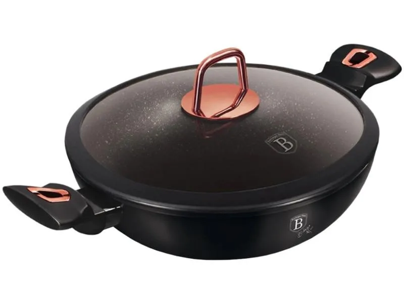 Вок із кришкою 30 см Berlinger Haus Black Rose Collection (BH-7112) (M-BH-7112)