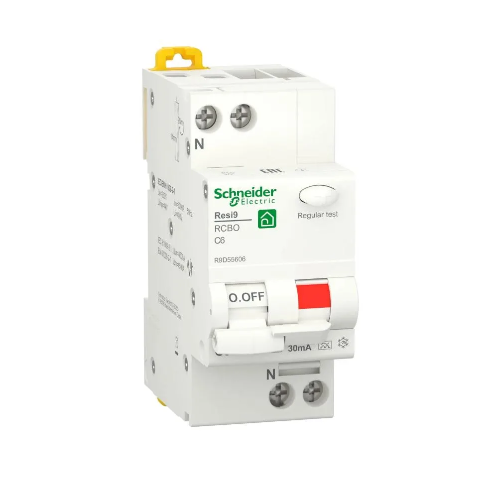 Schneider Electric RESI9 6kA 1P+N 6A C 30mA А (R9D55606)