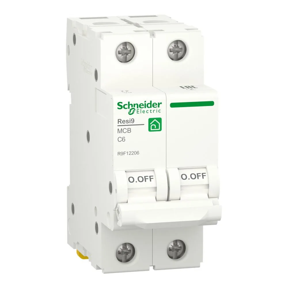 Schneider Electric RESI9 6А, 2P, С, 6кА (R9F12206)