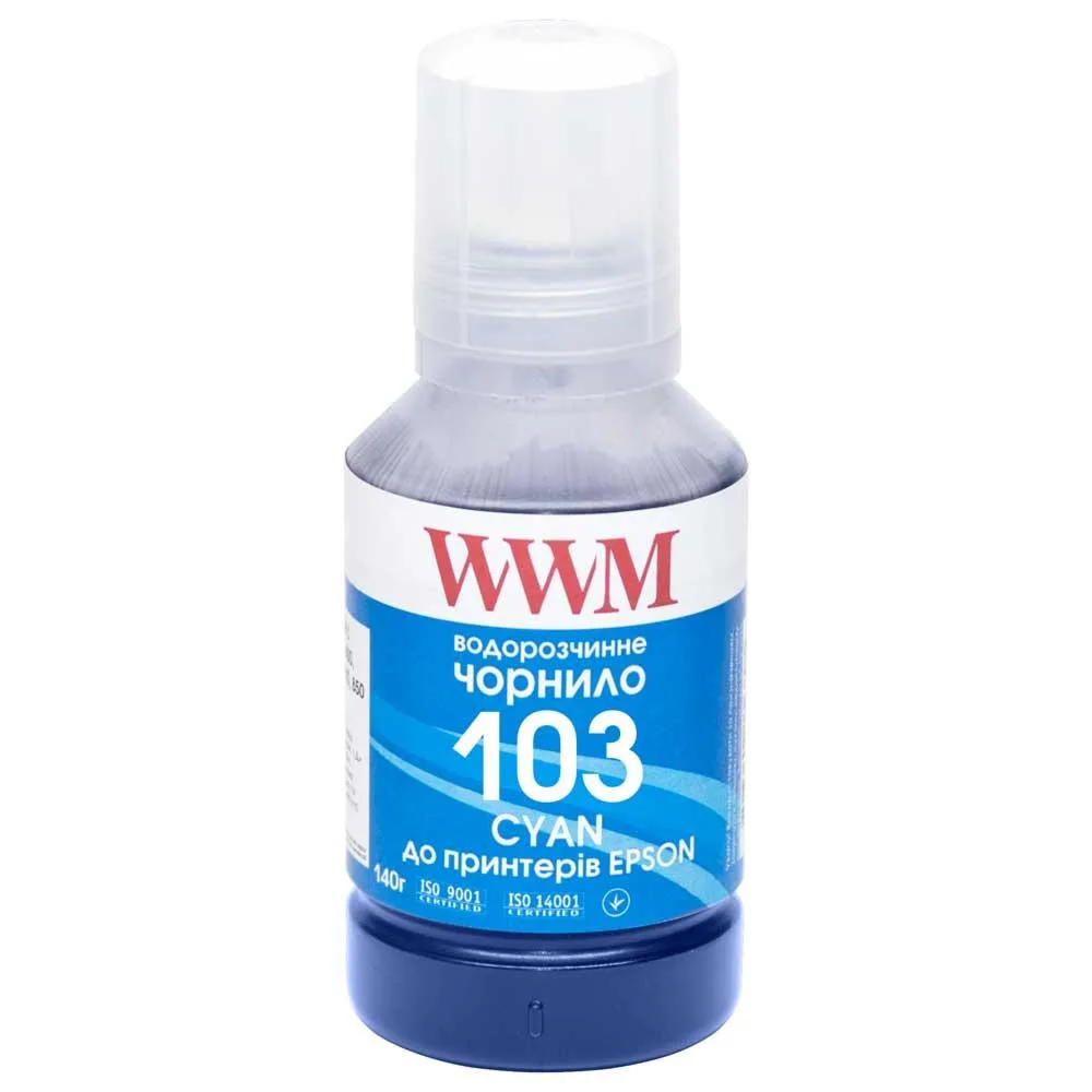 Чернила WWM 103 для Epson L3100 / 3110/3150 140г Cyan (E103C)