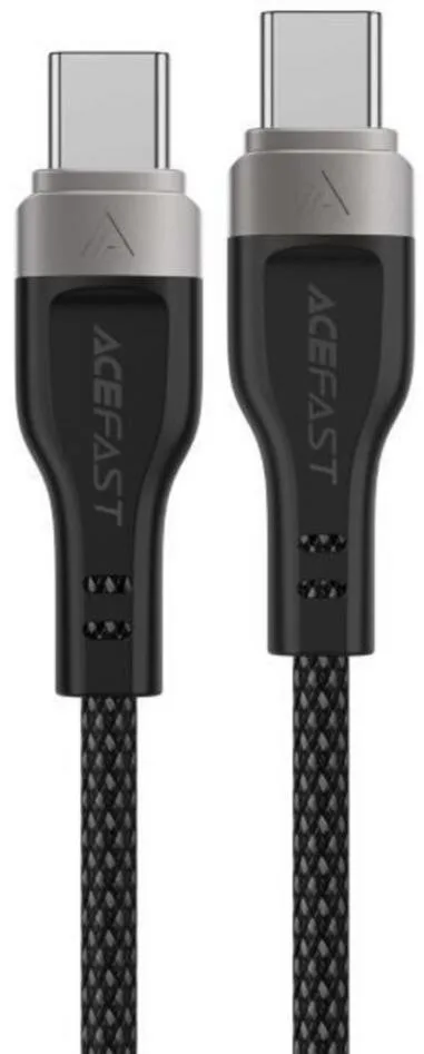 Кабель ACEFAST C11-03 Type-C to Type-C 3A, 60W, 1.2m, nylon + PVC, zinc connectors, Black (6974316280217)