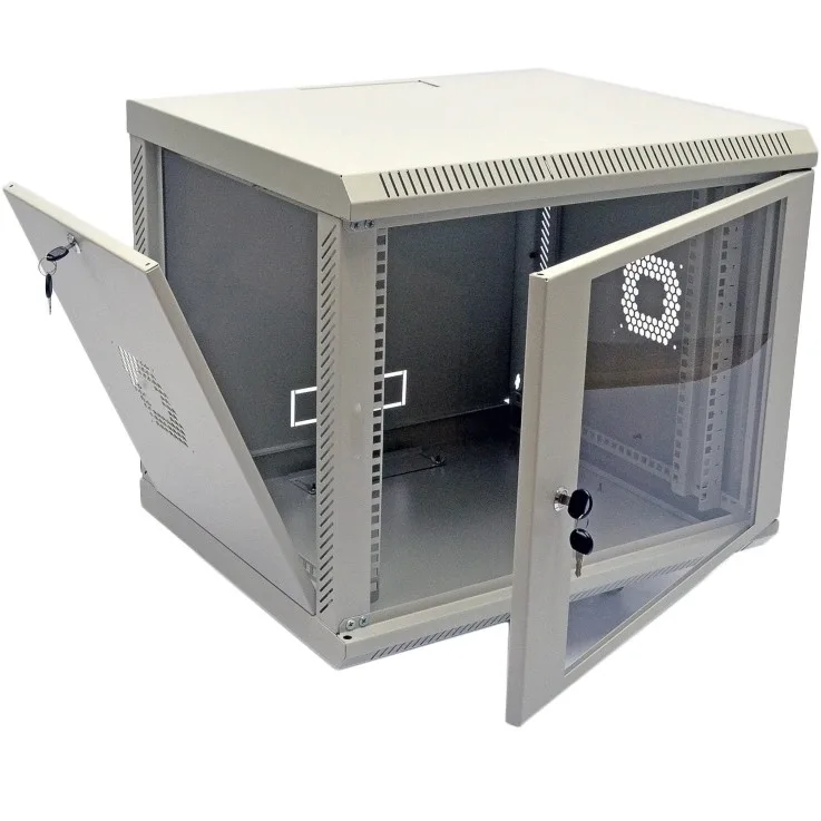 Шафа 9U, 600х350х507 мм (Ш*Г*В), акрилове скло, сірий (UA-MGSWA935G)