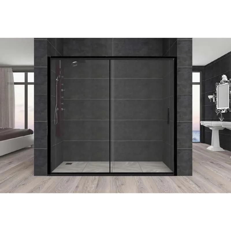 Душова кабіна Aquanil Unimar 110x110x190 см чорний профіль (UNIMAR110x110BLACK)