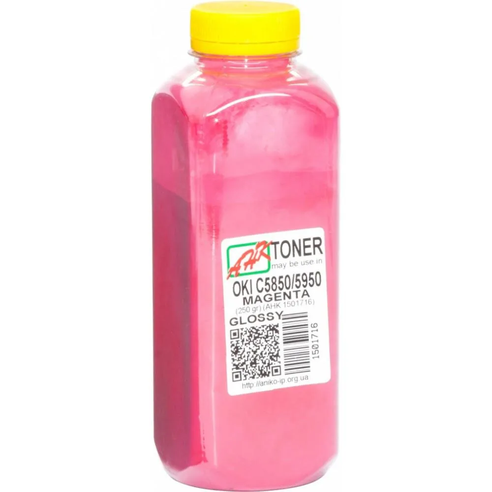 Тонер АНК для OKI C5850/5950 бутыль 250г Magenta (1501716) Glossy