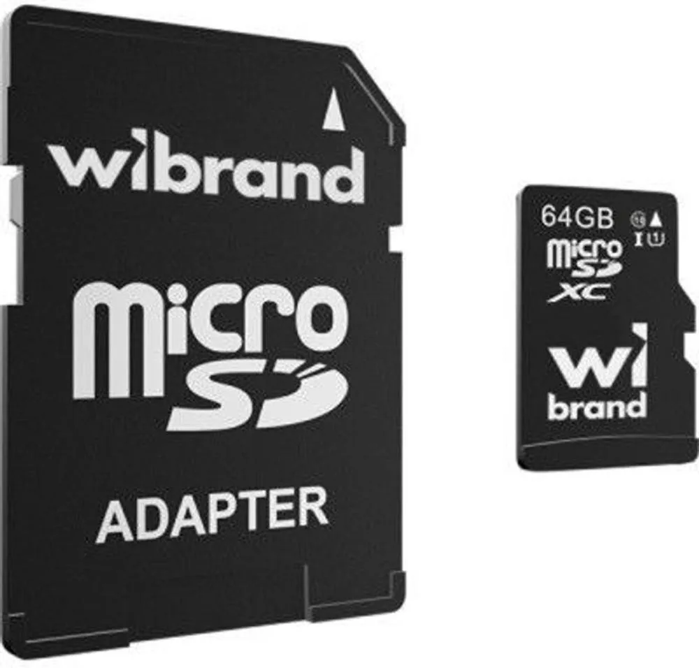 Карта пам'яті Wibrand 64GB mictoSD class 10 UHS-I (WICDXU1/64GB)