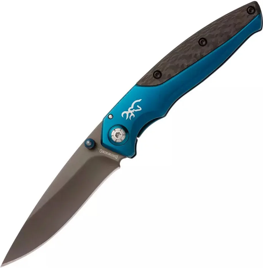 Ніж складний Browning-HC001 Blue, ручка сталь, довжина 220 мм, 250 гр, Box (Y-37928)