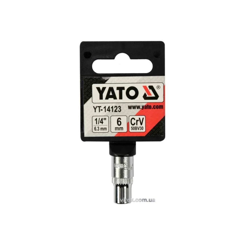 Головка торцева шестигранна YATO YT-14123 1/4" М6 CRV
