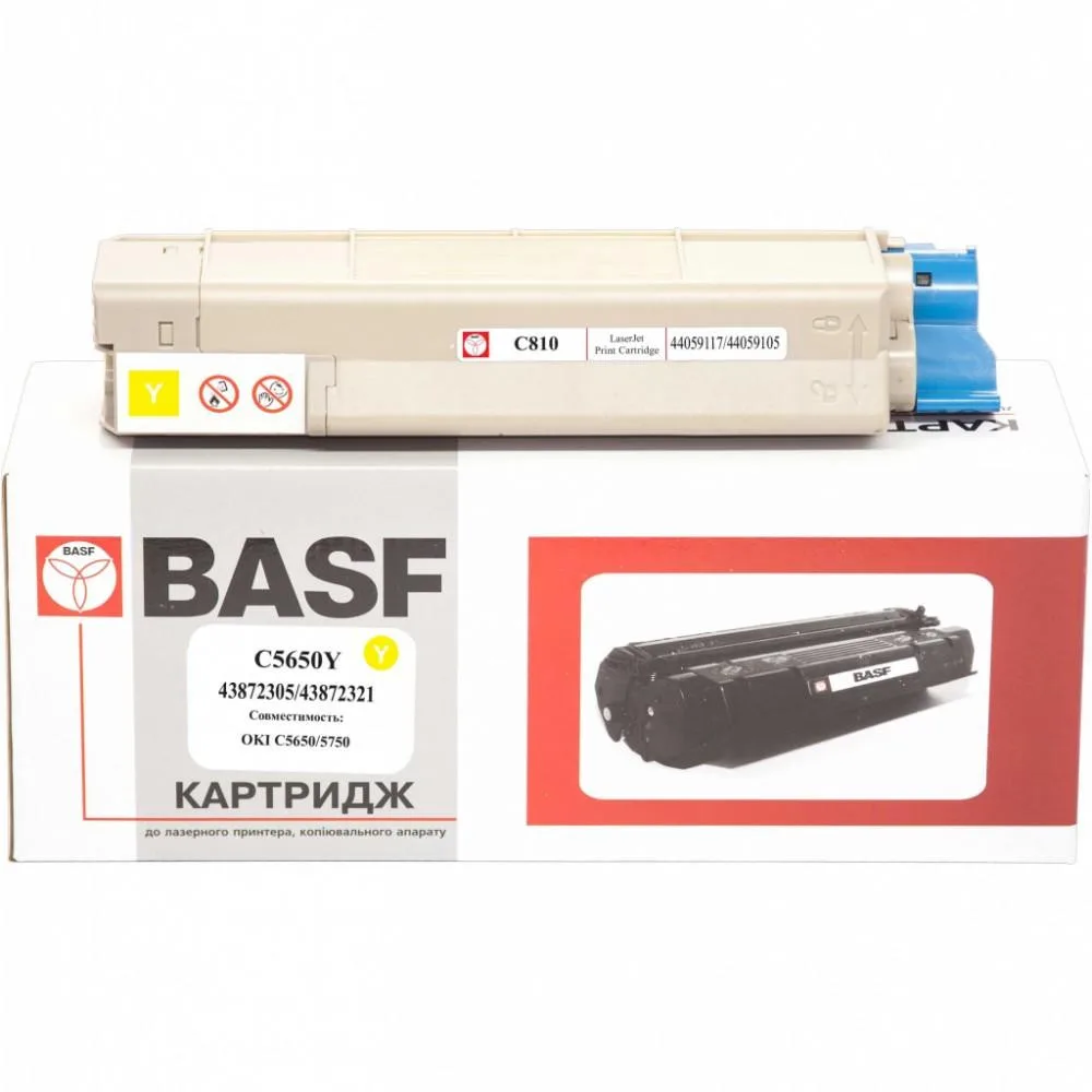 Картридж тонер BASF для OKI C5650 / 5750 43872305/43872321 Yellow (BASF-KT-C5650Y)