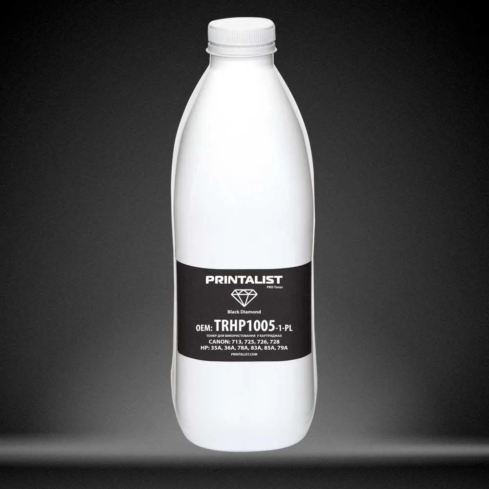 Тонер PRINTALIST для HP LJ P1005/1006/1505 бутыль 1000г Black (TRHP1005-1-PL)