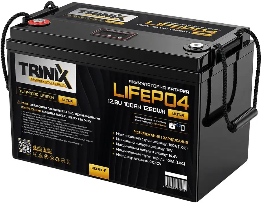 Акумуляторна батарея 100 Ah 12V Trinix TLFP-12100 Ultra LiFePO4 (44-00085)