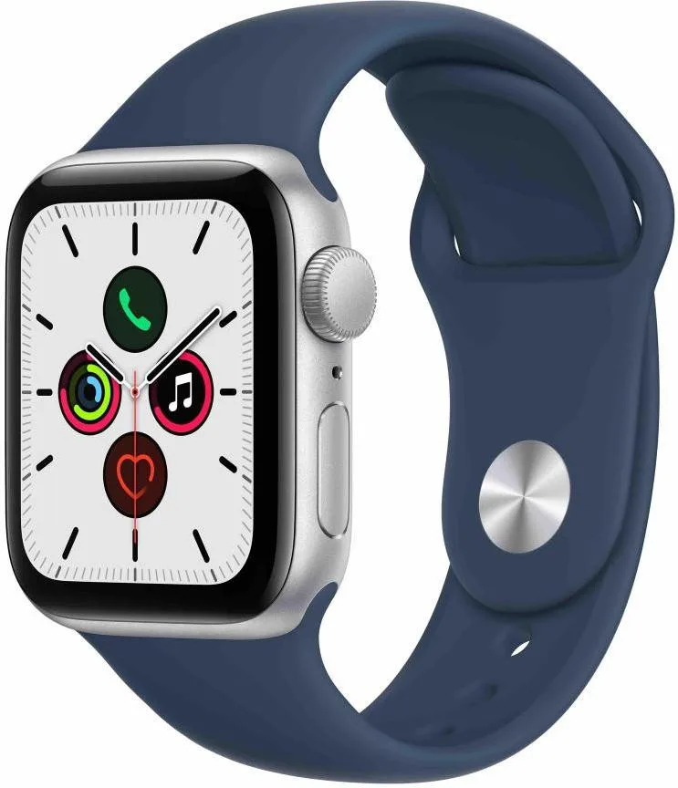 Смарт-годинник Apple Watch SE GPS 40mm Silver Aluminum Case w. Abyss Blue S. Band (MKNY3)