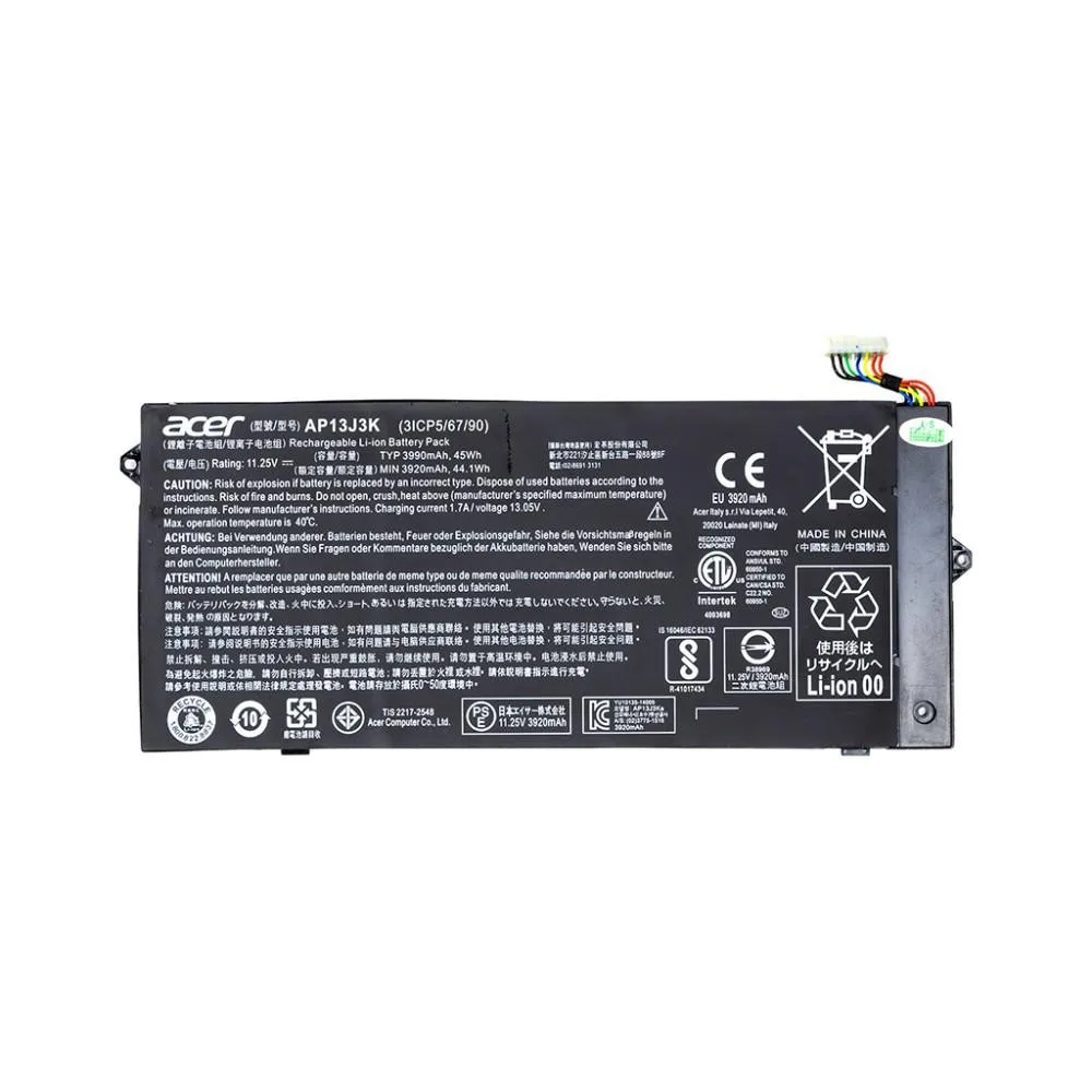 Акумулятор для ноутбуків ACER Chromebook C720 (AP13J3K) 11.25V 45Wh (original) (NB410408)