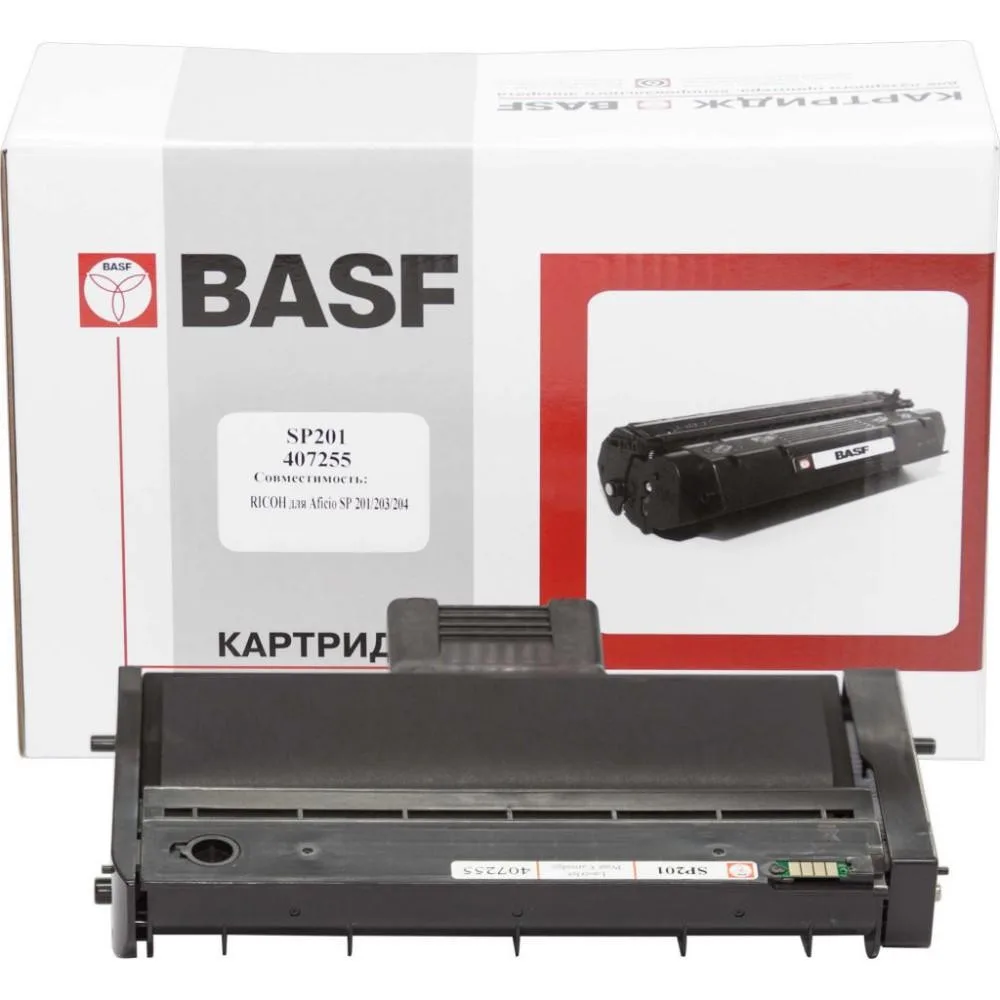 Картридж тонер BASF для Ricoh Aficio SP201/SP203/SP204 407255 Black (BASF-KT-SP201-407255)