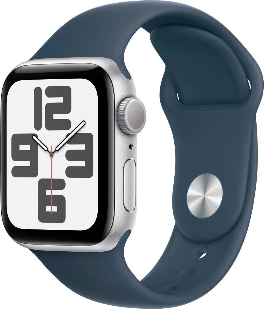 Смарт-годинник Apple Watch SE 2 GPS 40mm Silver Aluminium Case with Storm Blue Sport Band S/M (MRE13)