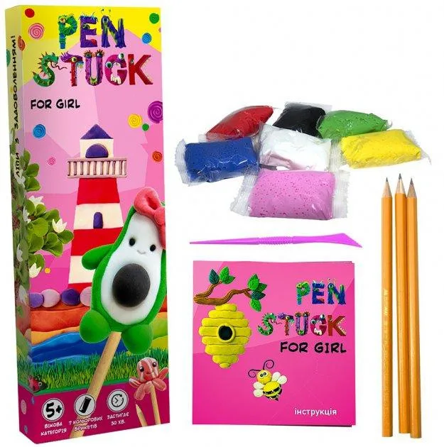 Набір для творчості Strateg Pen Stuck for girl українською мовою (30763)