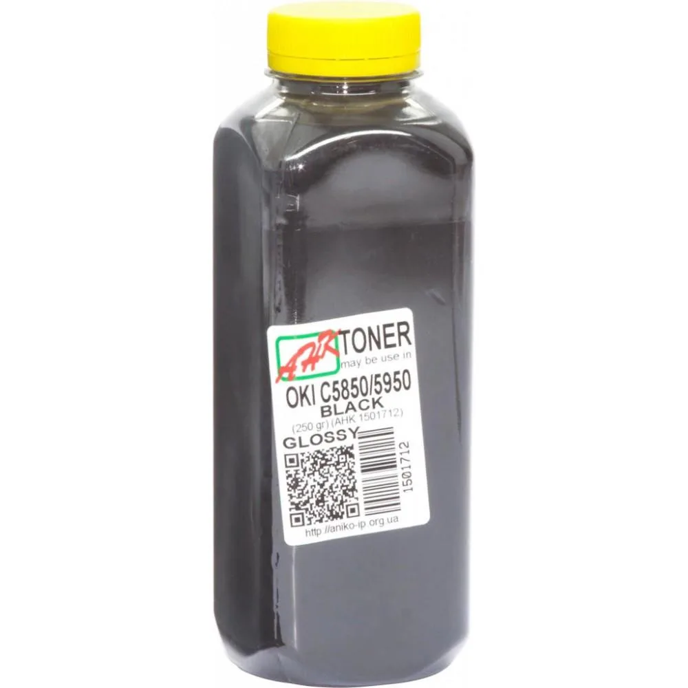 Тонер АНК для OKI C5850/5950 бутыль 250г Black (1501712) Glossy