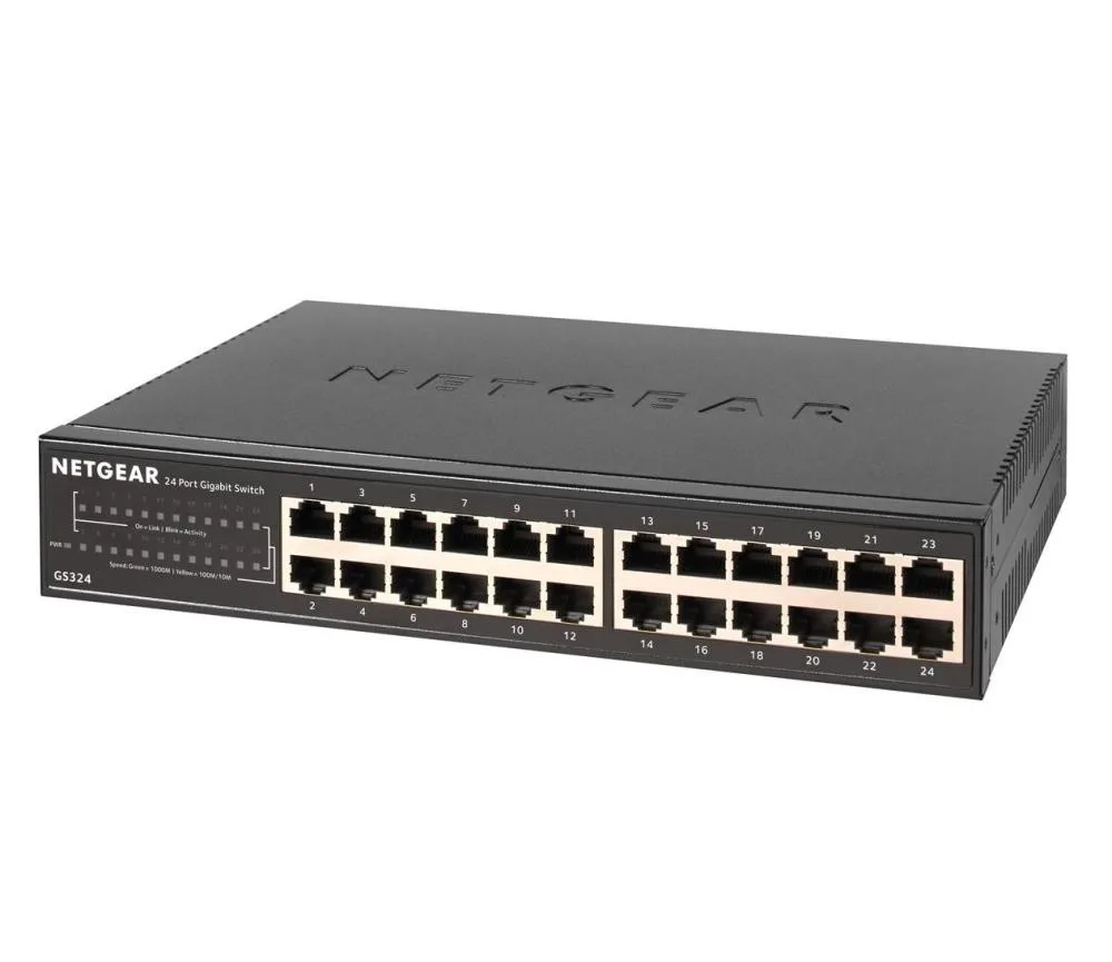 Комутатор NETGEAR GS324 24xGE, Некерований (GS324-200EUS)